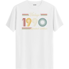 Colermi Klasik Vintage Tişört 1990 Tarihli Doğum Günü Hediyesi Bisiklet Yaka  Vintage Tshirt