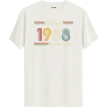 Colermi Klasik Vintage Tişört 1988 Tarihli Doğum Günü Hediyesi Bisiklet Yaka  Vintage Tshirt