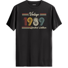 Colermi Klasik Vintage Tişört 1989 Tarihli Doğum Günü Hediyesi Bisiklet Yaka  Vintage Tshirt