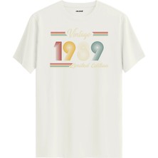 Colermi Klasik Vintage Tişört 1989 Tarihli Doğum Günü Hediyesi Bisiklet Yaka  Vintage Tshirt