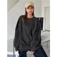 Asyahsap Düz Bisiklet Yaka Sweat - Siyah