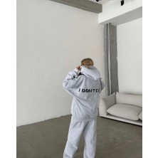 Asyahsap Nakış Işlemeli Üç Iplik Sweat Takım- Gri