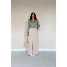 Asyahsap Mint Saten Gömlek