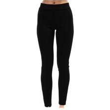 Incelme Etkili Siyah Kışlık Toparlayıcı Şardonlu Yüksek Bel Örme Çelik Tayt