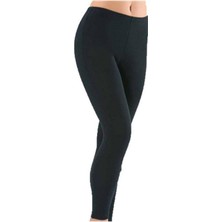 Kadın Düz Desensiz Uzun  Yüksek Bel Penye Tayt Pantolon