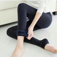 Kadın Termal Peluş Tayt Siyah