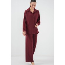 Asyahsap 5858 Örme Ikili Takım - Bordo