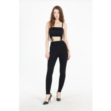 Şardonlu Çelik Yüksel Bel Tayt