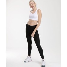 Kadın Siyah Çelik Örme Tayt