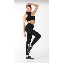 Yüksek Bel Toparlayıcı Çelik Kumaş Tayt