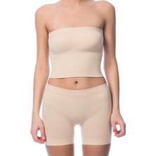 Kadın Ten Dikişsiz Şort Tayt 2029