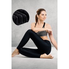 25620-KADIN Siyah Içi Peluş Kışlık Termal Tayt