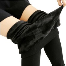 Kadın Siyah Içi Peluşlu Kışlık Termal Tayt