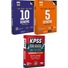 2026 Kpss Tamamı Çözümlü 10 Deneme ve 5 Deneme - Lise Önlisans Konu Ant. Soru