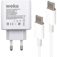 WK-21440 S11-C 25 Watt Şarj Başlik Adaptörü + Type-C To Type-C Kablo (No:9t) (5175)