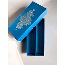 Özel Tasarım Beyaz Yeşil Ikili Bölmeli Hediye Kutusu – Özel Günler Için (10 Adet)