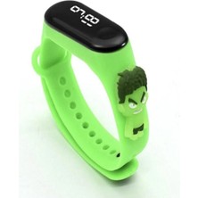 Dijital Dokunmatik LED Ekran Su Geçirmez Figürlü Çocuk Kol Saat Slikon Kordon Bileklik