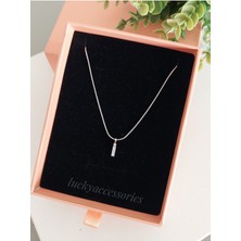 Puree Berry Çelik Silver Rodyum  Kaplama Harf Kolye I Harfi