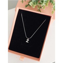 Puree Berry Çelik Silver Rodyum  Kaplama Harf Kolye Z Harfi