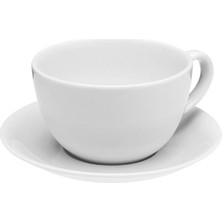 Soley Beyaz Tabaklı Çay Fincanı 355CC