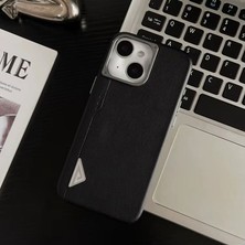 Apple iPhone 13 Uyumlu Kılıf Zebana Arvento Elite Deri Kılıf (Kablosuz Şarj) Siyah