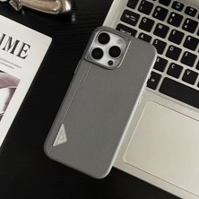 Apple iPhone 14 Pro Max Uyumlu Kılıf Zebana Arvento Elite Deri Kılıf (Kablosuz Şarj) Gri