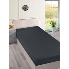 Menderes Home Cotton Collection Ranforce Tek Kişilik Çarşaf Düzboya Antrasit