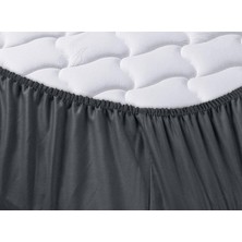 Menderes Home Cotton Collection Ranforce Çift Kişilik Fitted Düzboya Antrasit