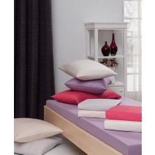 Menderes Home Lanotte Saten Çift Kişilik Fitted+Yastık Taş 180x200