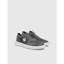 Albury Erkek Hakiki Süet Triko Gri Spor Ayakkabı