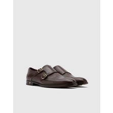 Mauri Hakiki Bufalo Geyik Deri Erkek Kahverengi Klasik Ayakkabı