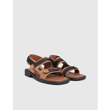 Damita Hakiki Deri Taba Kadın Sandalet