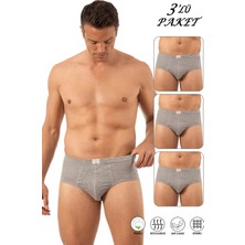 Özkan Underwear Özkan 0037 3'lü Paket Erkek Pamuklu Penye Süprem Esnek Rahat Slip Külot