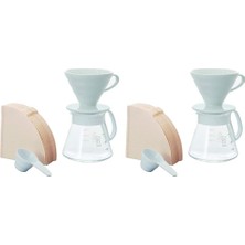 V60 02 Seramik Kahve Demleme Seti 'beyaz' 2li Paket