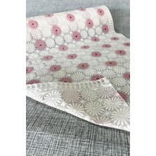 Şeffaf Pvc Kaydırmaz Dolap Içi Dantel Raf Örtüsü, Pembe, Şık ve Koruyucu Tasarım