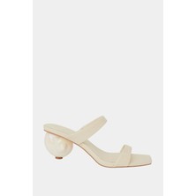 Katy Perry The Maritime Çift Bantlı Kadın Krem Topuklu Terlik