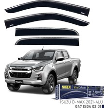 Isuzu D-Max 2021 2022 2023 2024 2025 2026 2027 Kromlu Cam Rüzgarlığı 4lü