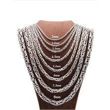 Vogutima Vog 5.2mm Yuvarlak Kral Model 925 Ayar Erkek Gümüş Kolye Zincir