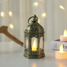 SNA Dekoratif LED Işık Ev Dekorasyonu Kandil Gaz Lambası 2 ADET Kulube Dekor Pilli LED Işık Taşınabilir Anahtarlıklı Mini Fener Ev Dekor Aydınlatma Süsleme Hediyelik 