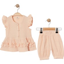 Müslin Şortlu Ikili Takım Somon