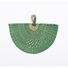 Mylamp Elvan Yeşil 42X34 Cm. Japon Yelpaze