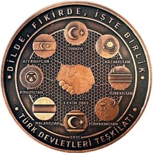 T.C Darphane Türk Devletleri Kutulu Bronz Sikke Coin 999 Ayar Gümüş Maden Temalı