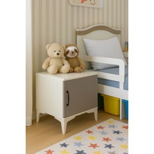 Arion Kids Deniz MDF Komodin | Vizon Renkli | Birinci Sınıf MDF Kalitesi | Ağaç Ayaklı