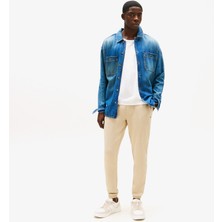 Tommy Jeans Flag Slim Fit Erkek Bej Eşofman Altı.rbv