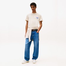 Tommy Hilfiger Back Logo Erkek Bej T-Shirt.ach