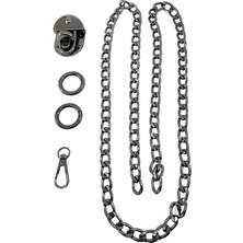 Çanta Aksesuar Seti Çevirmeli Kilitli 12MM Alüminyum Zincirli (3 Renk)