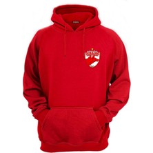 Küçük Logolu Dinamo București 1948 Kulüp Büyük Logo Baskılı Pamuklu Hoodie Sweatshirt