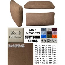 Süet Detaylı Angora Kumaş 2 Adet Sırt Minderi Kılıfı