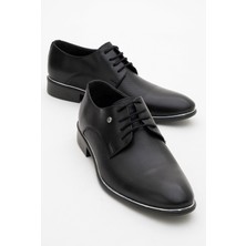 Maximoda Erkek Klasik Ayakkabı Mat Siyah Termo Poliüretan Taban ile Şık Tasarım