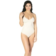 Kadın Ten Silikonlu Çıtçıtlı Body Korse